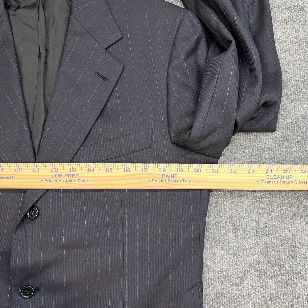 Brioni Nomentano Sport Coat Jacket 42R Navy Dark Blue Pin Striped Wool - Picture 16 of 16